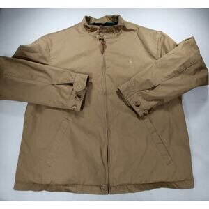 Polo Ralph Lauren Bi-Swing Blouson Windbreaker Jacket Tan/Khaki Men's Large